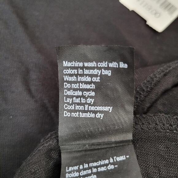 SPaNNER Black Gold Studded V Neck Short Sleeve Rayon Tunic Top M New With Tags - Picture 11 of 12